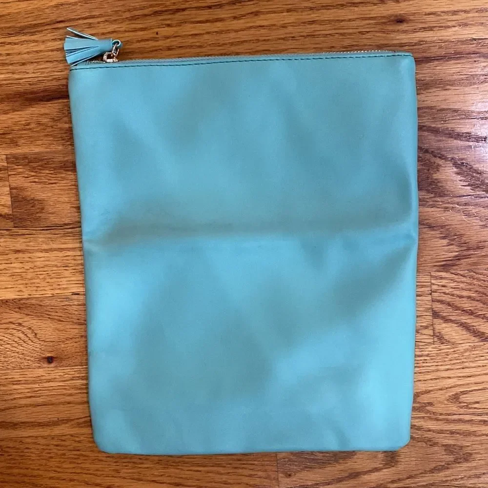 Rachel Pally Reversible Clutch Leather Trimmed Bag NWOT